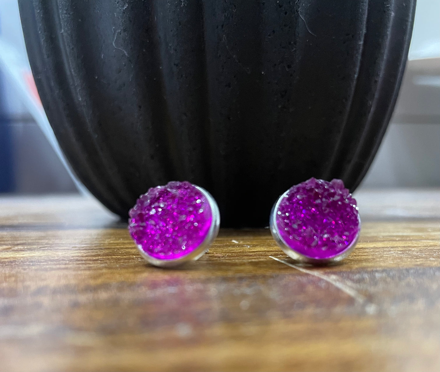 Cotton Candy Druzy Studs