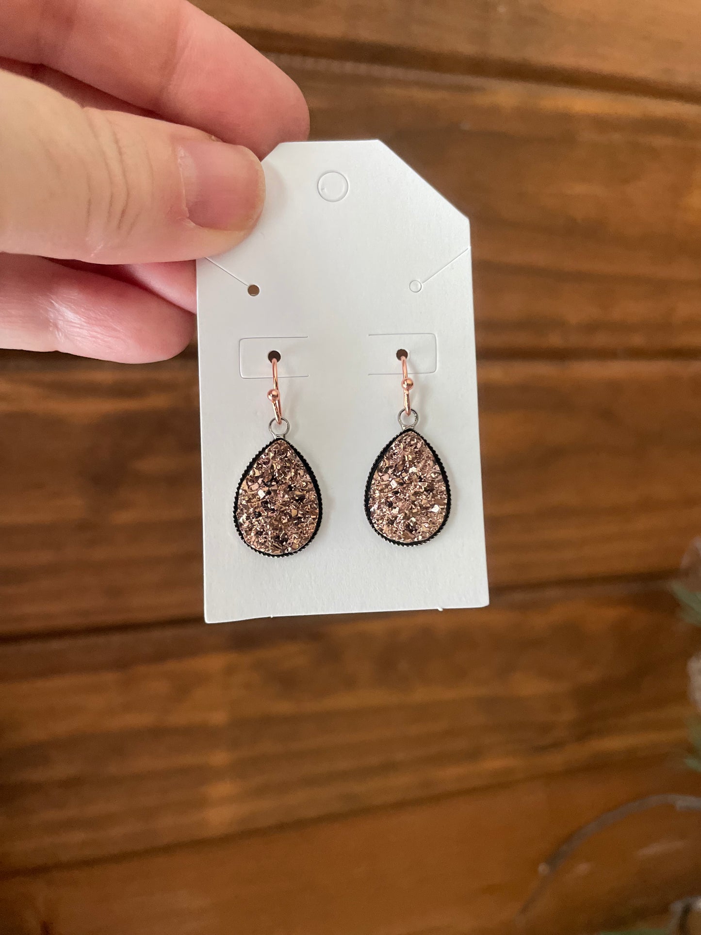 Midnight Druzy Teardrops