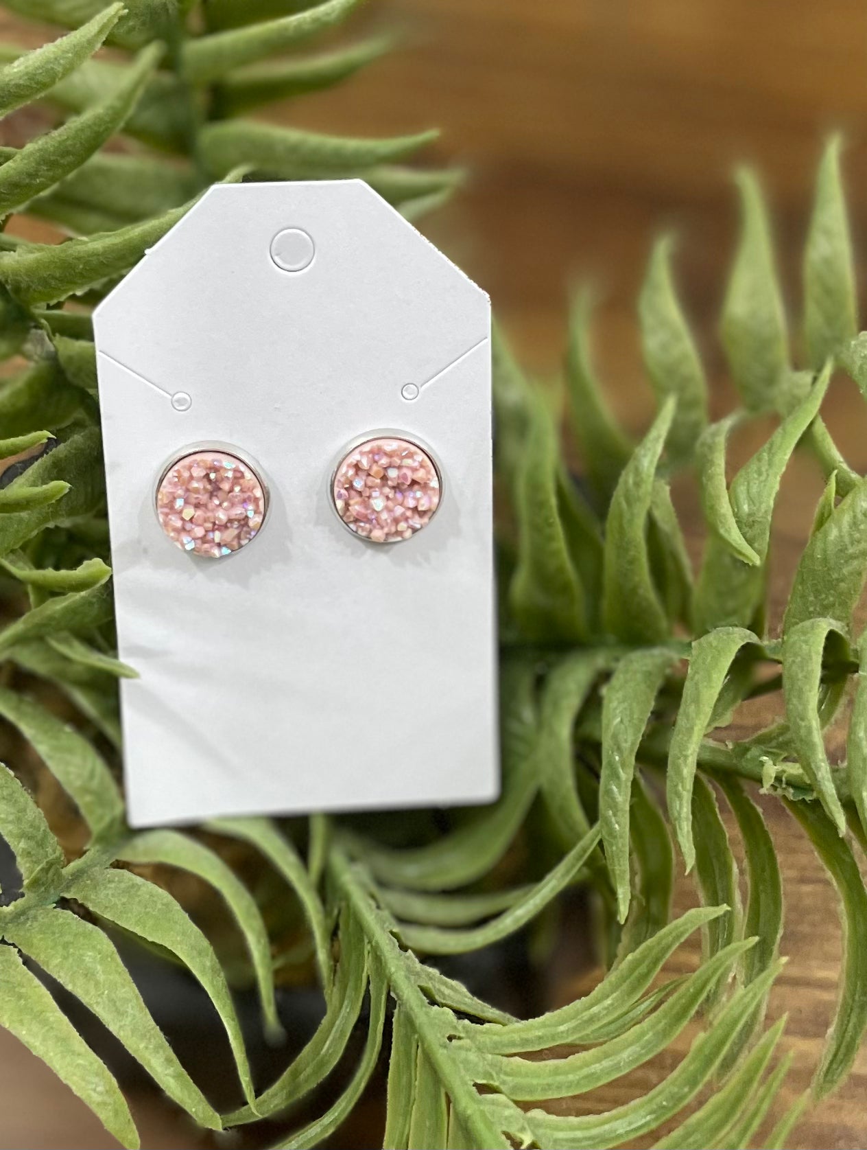 Blush Me Not Druzy Stud