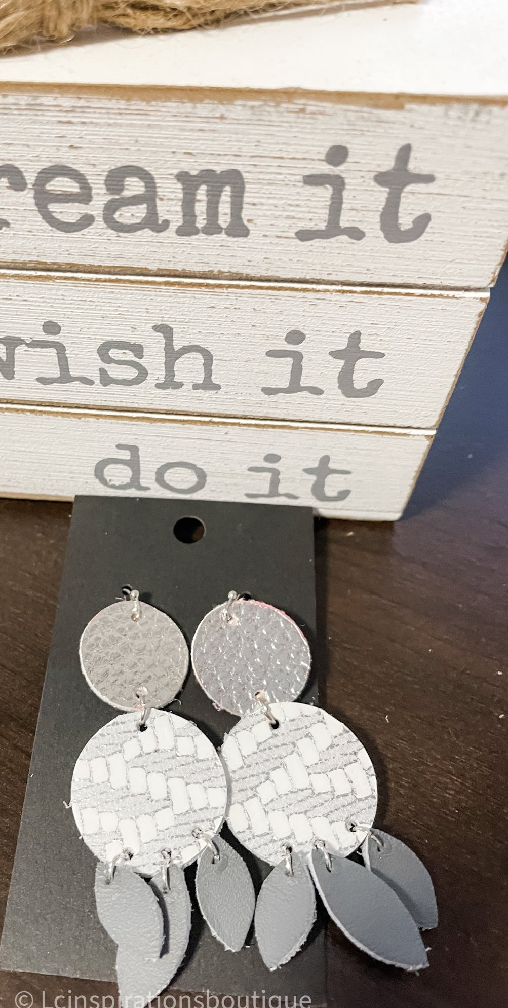 Dream It Gray Dangle