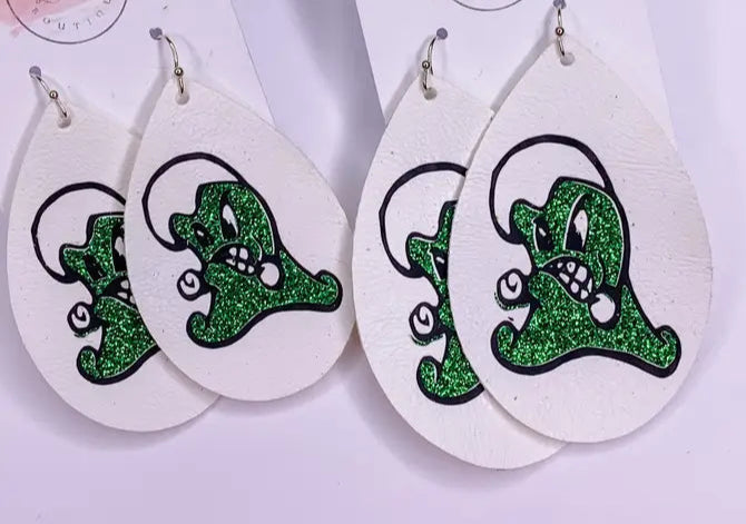 Green Wave Teardrop Earring