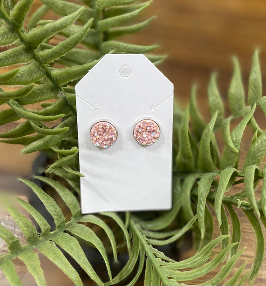Blush Me Not Druzy Stud