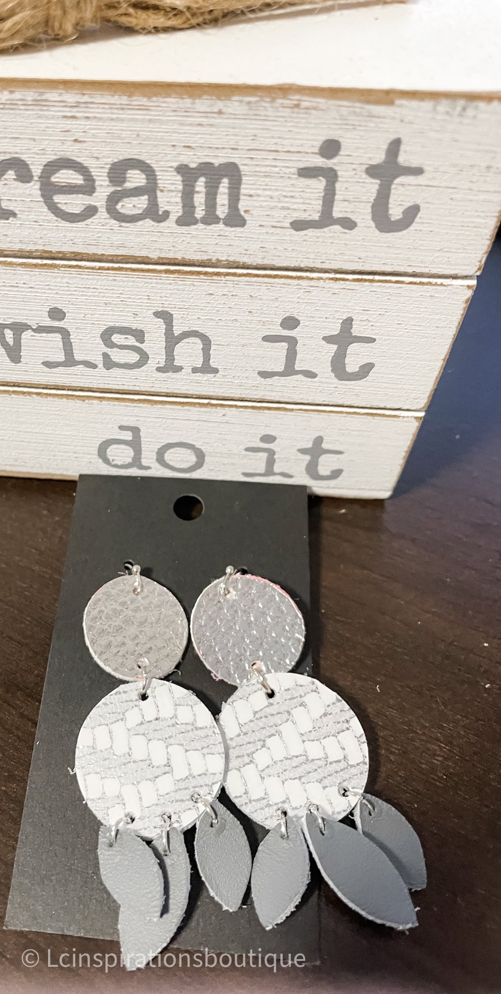 Dream It Gray Dangle