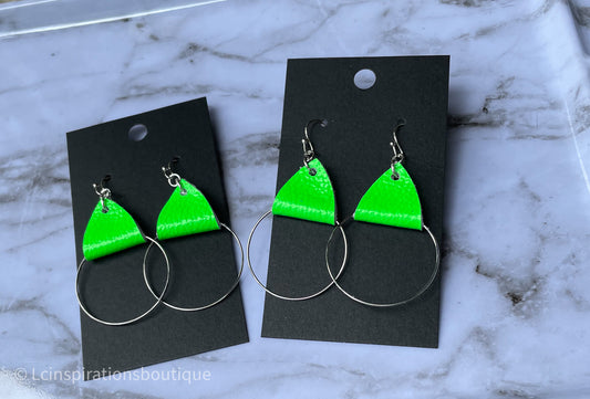 Retro Lime Twist Hoops
