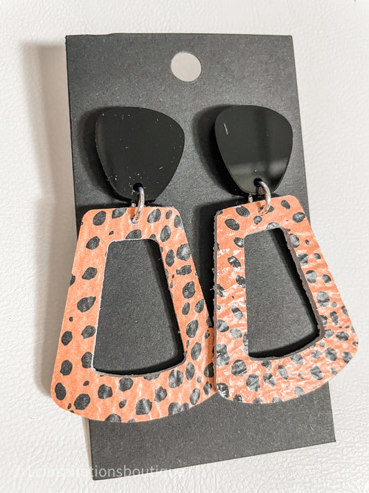 Peachy Dream Geo Dangles