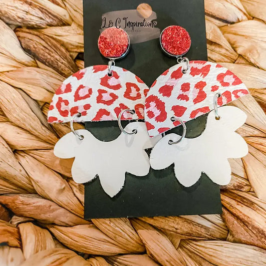 Leopard Luxe Geo Earrings