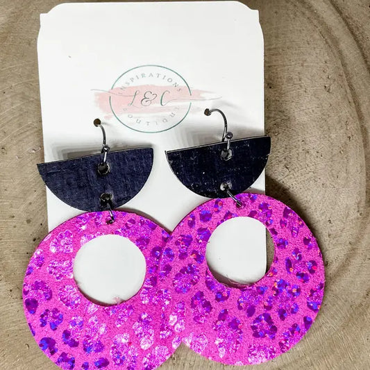 Luxe Metallic Hot Pink Wild Luna Earrings