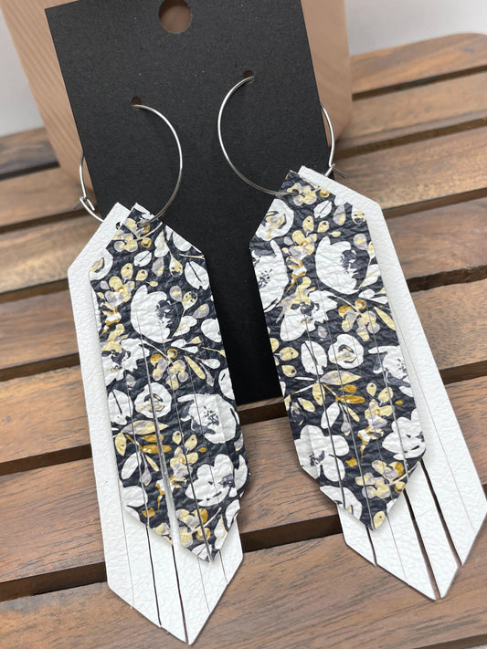 Flirty Poppy Fringe Layers Earrings